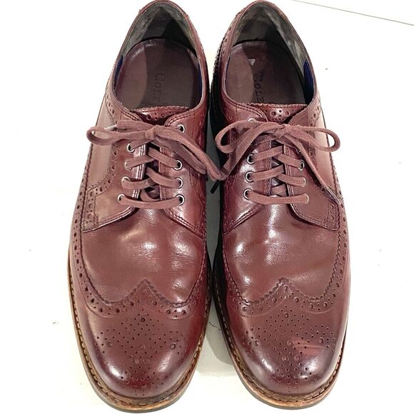 Cole Haan 9.5M Cooper Square CODOVAN Red BROGUE Wingtip Shoes Mens C11501